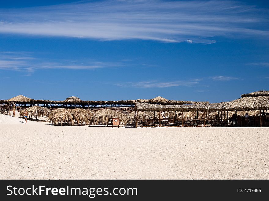 Fogoten things on the  beach of  the red sea. Fogoten things on the  beach of  the red sea