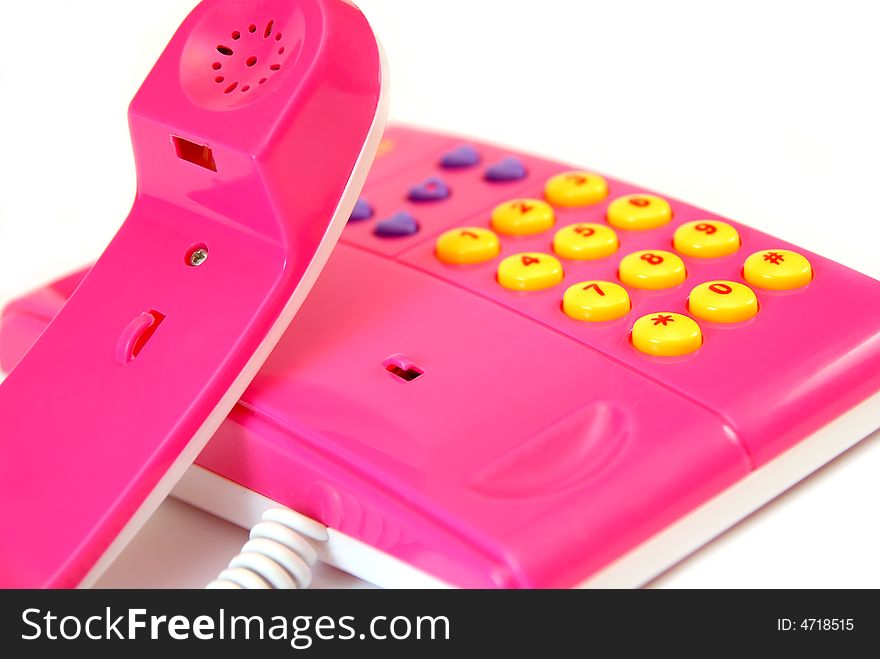 The fantastically pink telephone toy