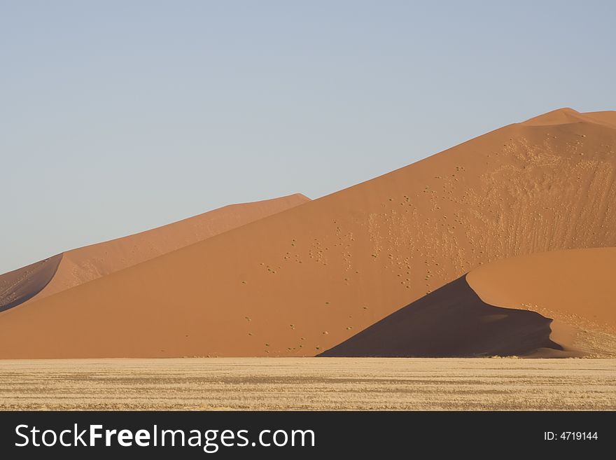 Sossusvlei landscape in Namibia, Southern Africa. Sossusvlei landscape in Namibia, Southern Africa