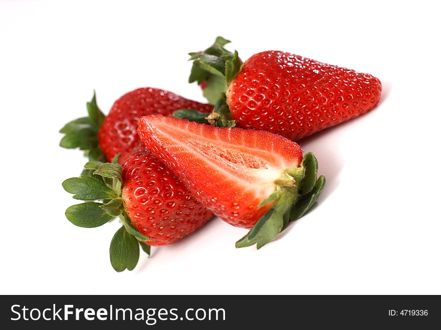 Bunch of the fresh red juicy strawberries. Bunch of the fresh red juicy strawberries