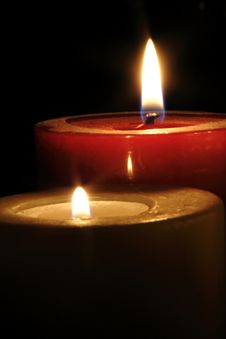 Two Candles Royalty Free Stock Image Two Candles Royalty Free Stock Image