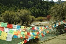 Tibetan Religion Supplies - Wind Horse S Banner Stock Photography Tibetan Religion Supplies - Wind Horse S Banner Stock Photography