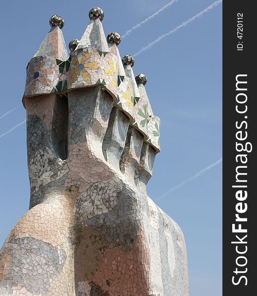 Chimney made by Gaudi architecture.