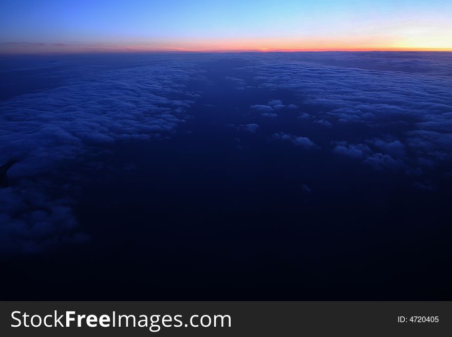 Clouds - view from the plane. Clouds - view from the plane