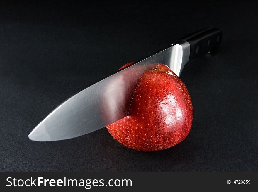 Perfect cut - apple and knife