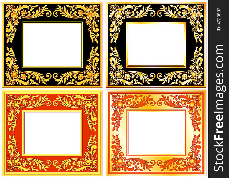 Picture frame with floral image. Picture frame with floral image.