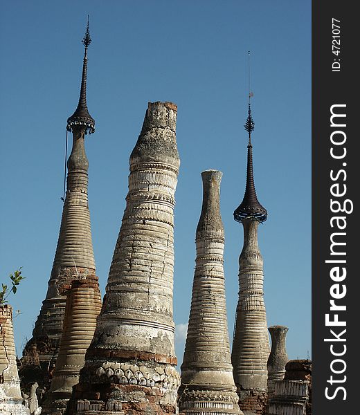 Earthquake destruction of buddhist stupa in Burma. Earthquake destruction of buddhist stupa in Burma.