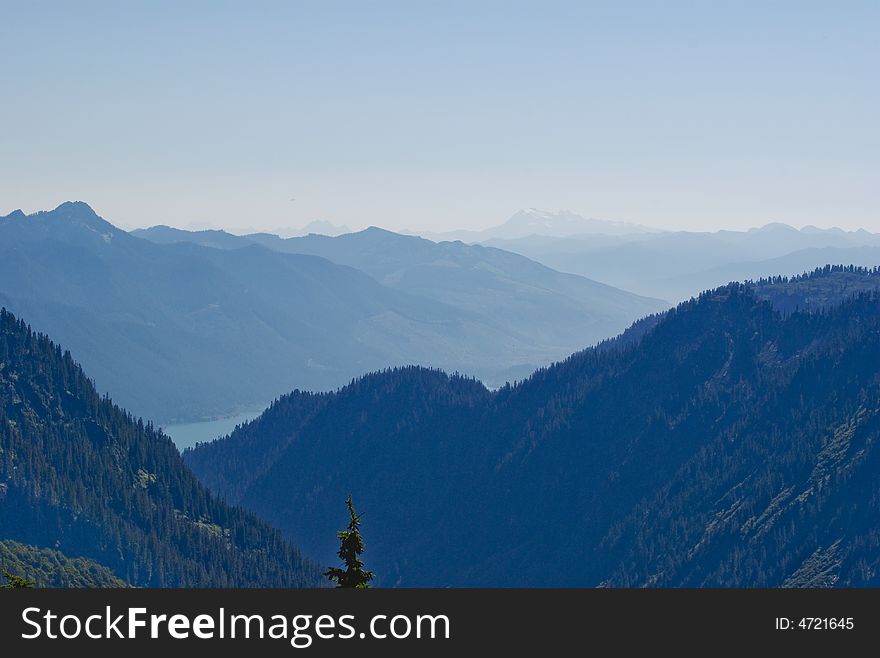 Scenic view of Mount Baker National Park in the northwestern area of Washington, USA. Scenic view of Mount Baker National Park in the northwestern area of Washington, USA