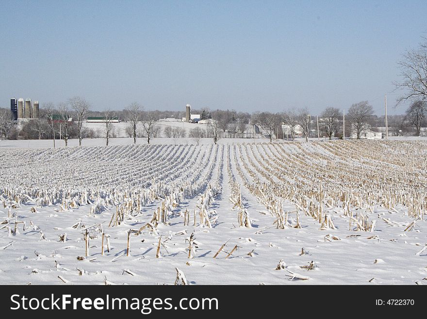 Midwest Farms In Winter