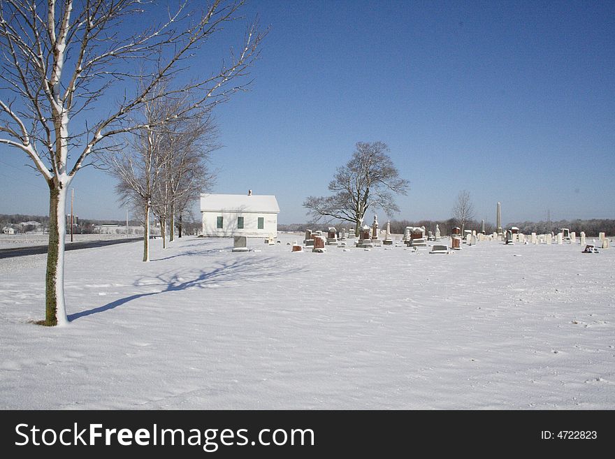 Old Church With Graveyard