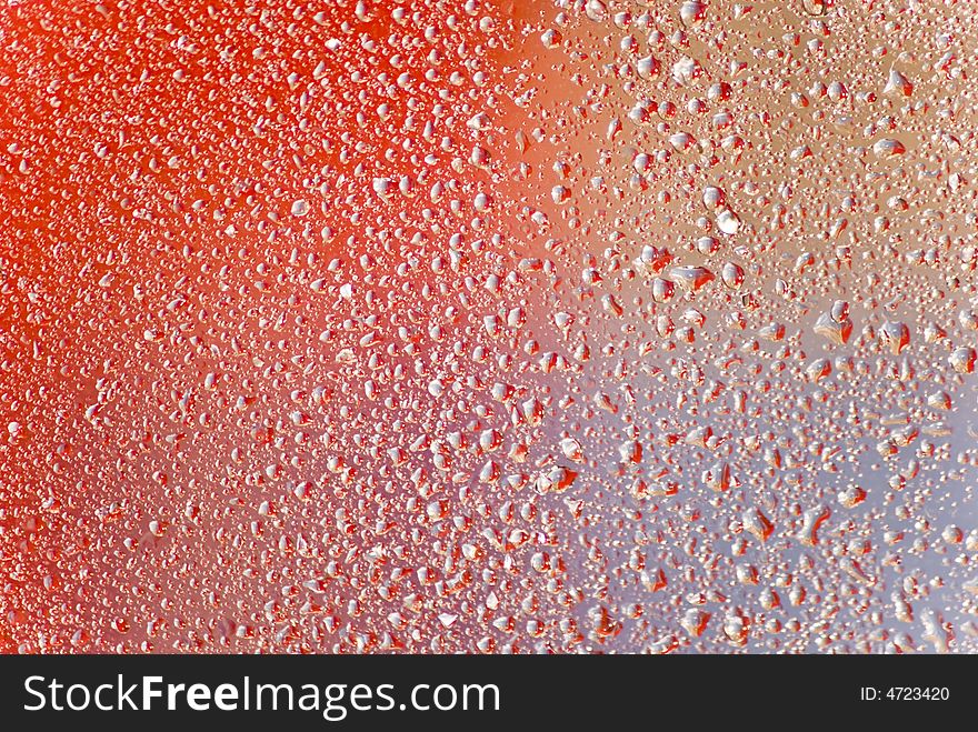 Water bubbles. Macro-shot. Blur on the edges of the frame ï¿½ lens feature.