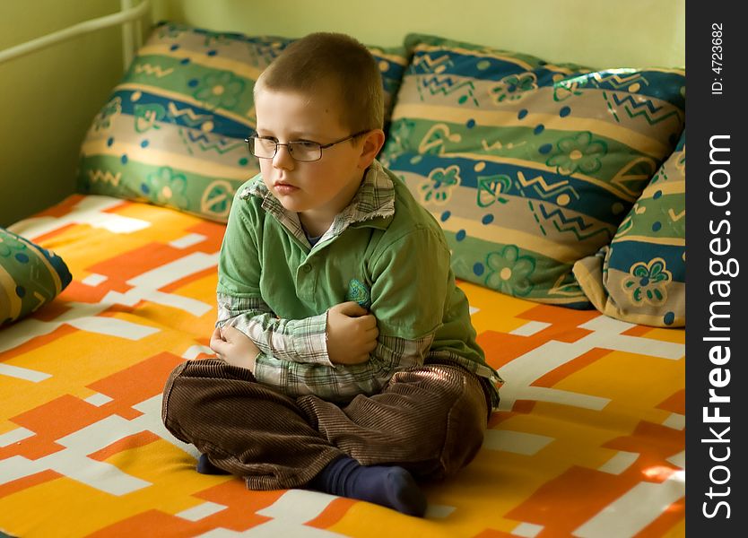 The small boy portrait, thoughtful