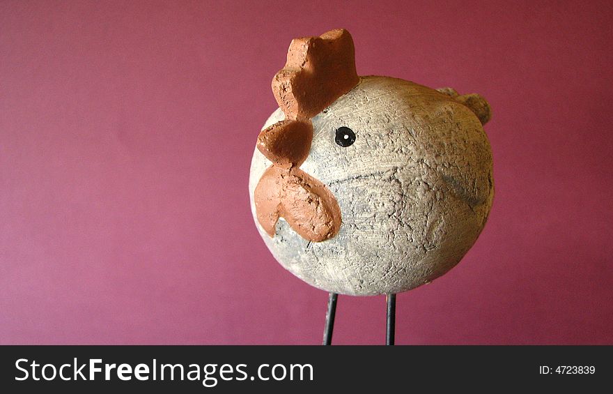 Statue of a fat easter chicken. Statue of a fat easter chicken