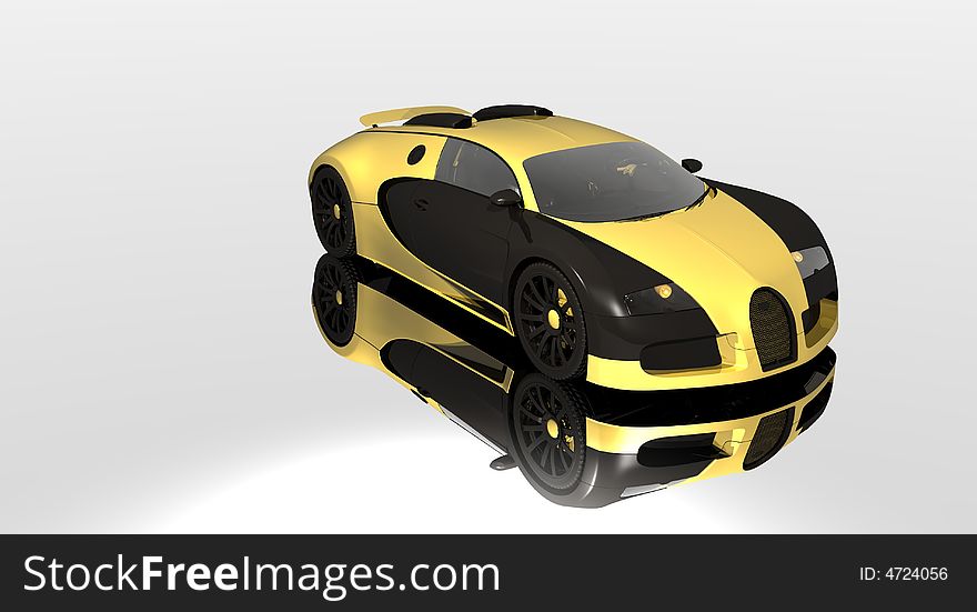 Cgi 3d render of sports car