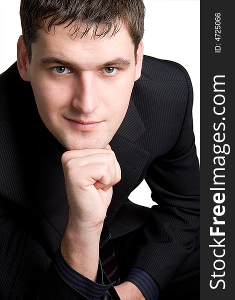Close-up portrait of a handsome young businessman. Close-up portrait of a handsome young businessman