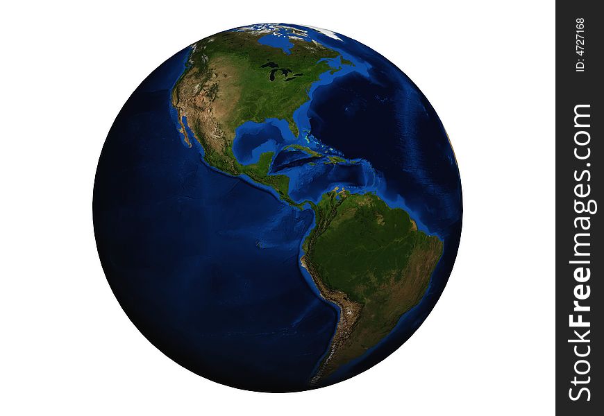 3D Photorealistic Earth generated by 3dsmax