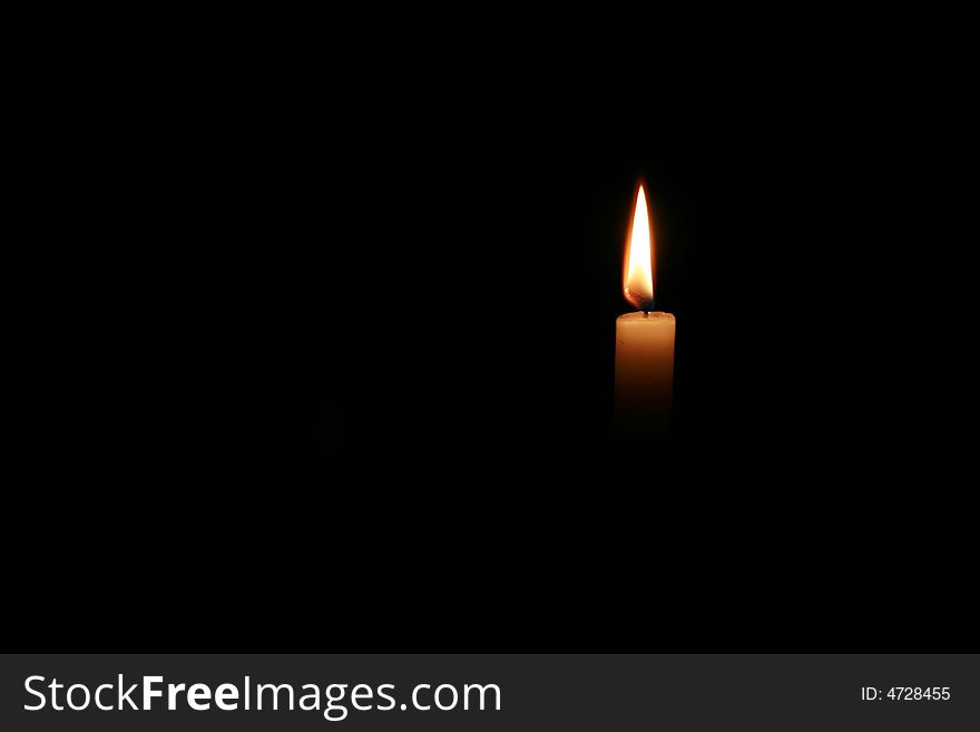 Close-up shot of a burning candle