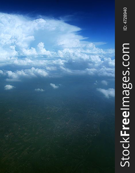 Clouds - view from the plane. Clouds - view from the plane