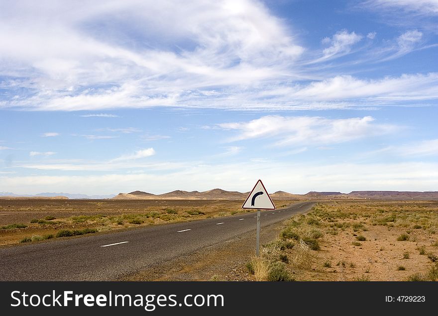 Road to desert in Morocco. Road to desert in Morocco