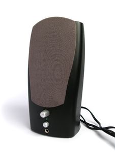 Black Computer Speaker Royalty Free Stock Photo Black Computer Speaker Royalty Free Stock Photo