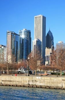 The High-rise Buildings In Chicago Royalty Free Stock Photography The High-rise Buildings In Chicago Royalty Free Stock Photography