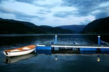 Boat In The Fjord Stock Images Boat In The Fjord Stock Images