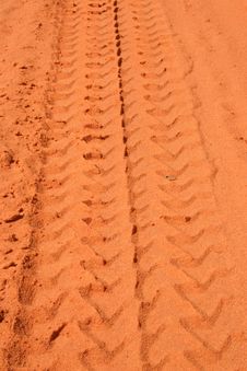 Car Tracks In Dirt. Royalty Free Stock Images