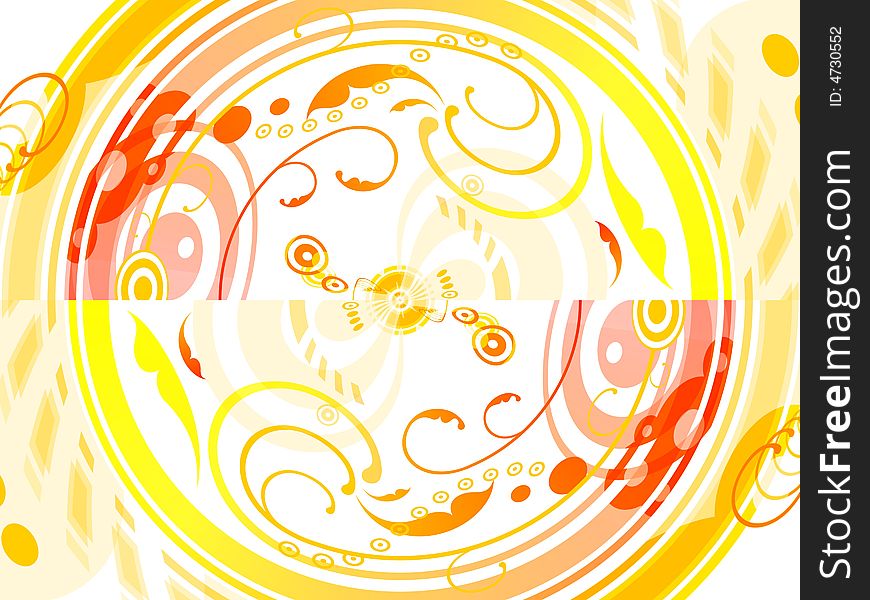 Abstract design with circles, swirls and bubbles. White background. Abstract design with circles, swirls and bubbles. White background.