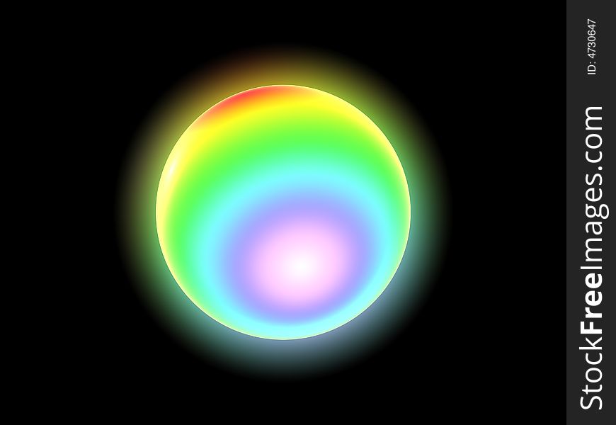 Sphere witdh a rainbow texture. Sphere witdh a rainbow texture