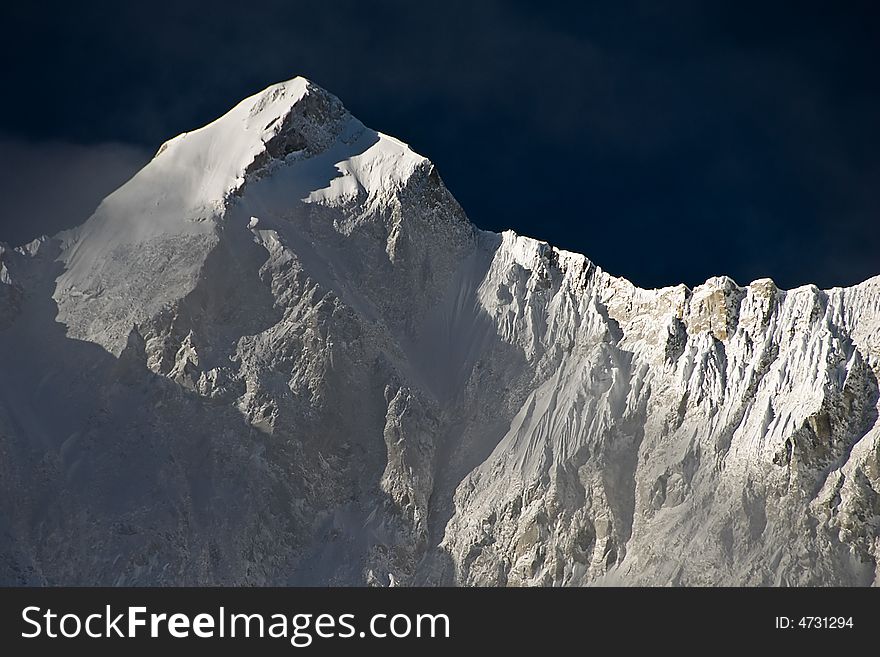 Makalu Mountain (East side) in Tibet Himalayas