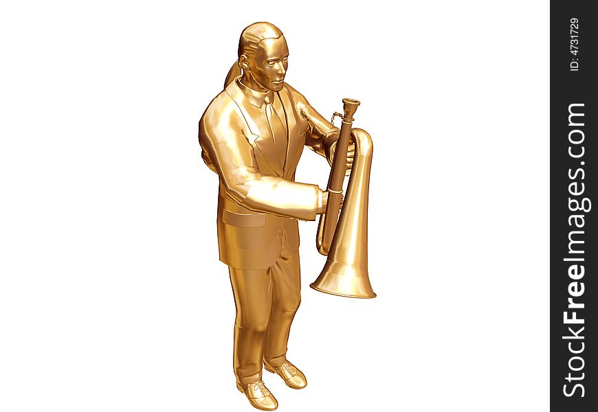 Musician with a trumpet