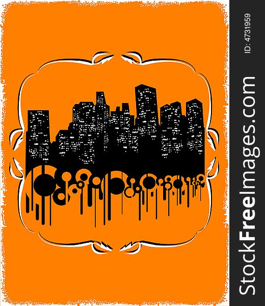 Illustration of city vector illustration