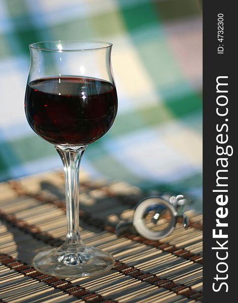 A glass of red wine,celabration