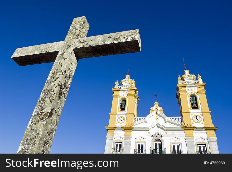 Baroque church of Sra. d'Aires, Alentejo, Portugal