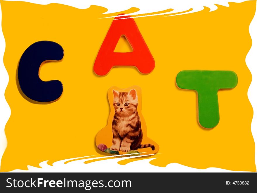 Cute cat sign for kids.