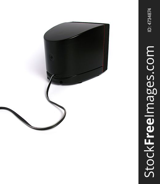 Black speaker on white background