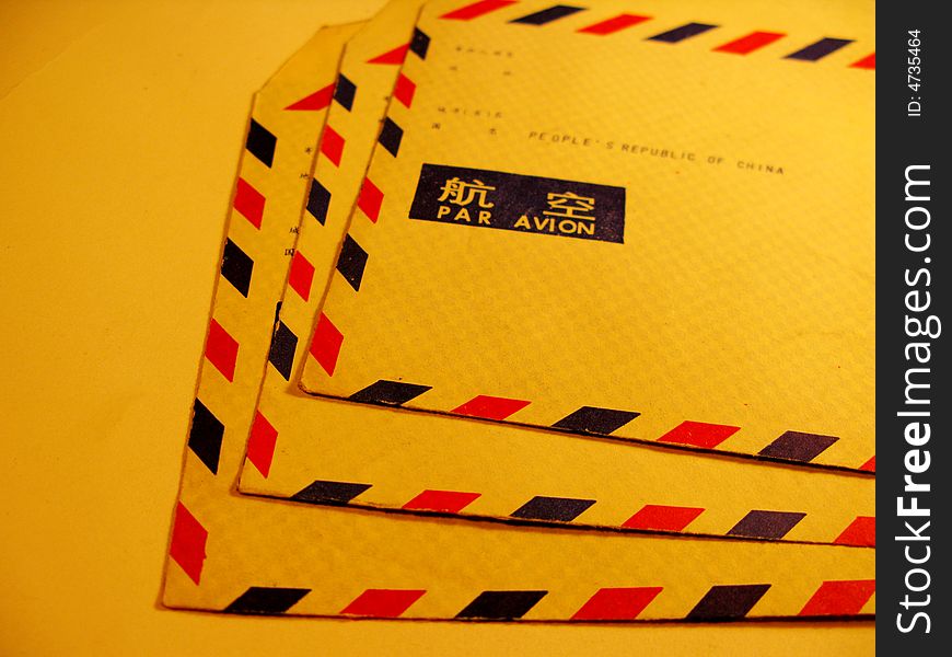 Three blank aviation postal envelope. Three blank aviation postal envelope.