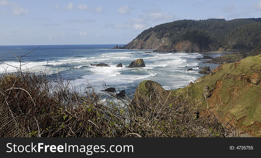 Cannon Beach at Oregon Coast in late afternoon. Cannon Beach at Oregon Coast in late afternoon