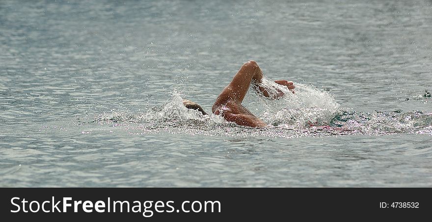 Swim the front crawl