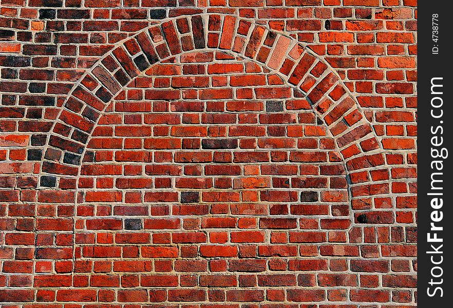 Brick wall from a red brick. Brick wall from a red brick