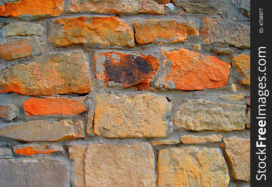 Brick wall from a red brick. Brick wall from a red brick