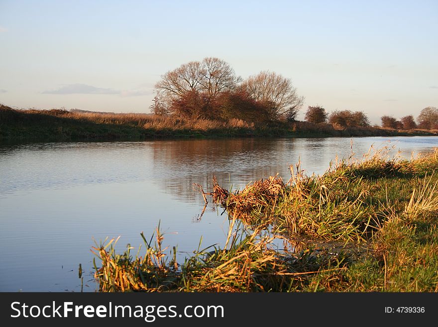 View over the river Witham in Lincoln, England