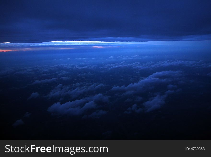 Clouds - view from the plane. Clouds - view from the plane