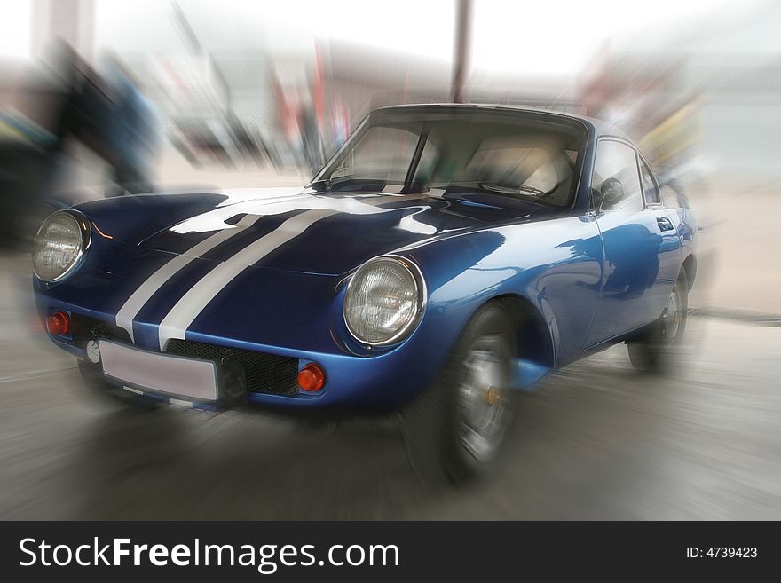 Artistic blur of motor car