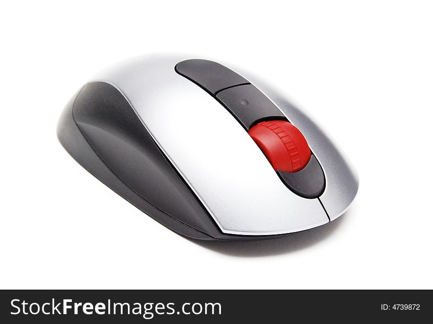 Computer mouse on a white background