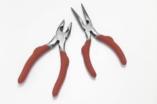 Pair Of Pliers On White Background Stock Images Pair Of Pliers On White Background Stock Images