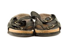 Old Grungy Sandal Isolated On White Royalty Free Stock Photos Old Grungy Sandal Isolated On White Royalty Free Stock Photos
