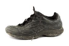 Old Grungy Running Shoes Isolated On White Royalty Free Stock Photos Old Grungy Running Shoes Isolated On White Royalty Free Stock Photos