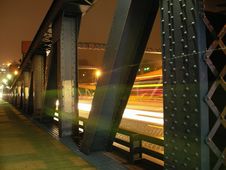 Bridge Traffic At Night Stock Image Bridge Traffic At Night Stock Image