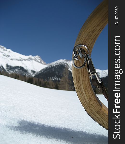 Sled In Snow In Tirol / Tyrol